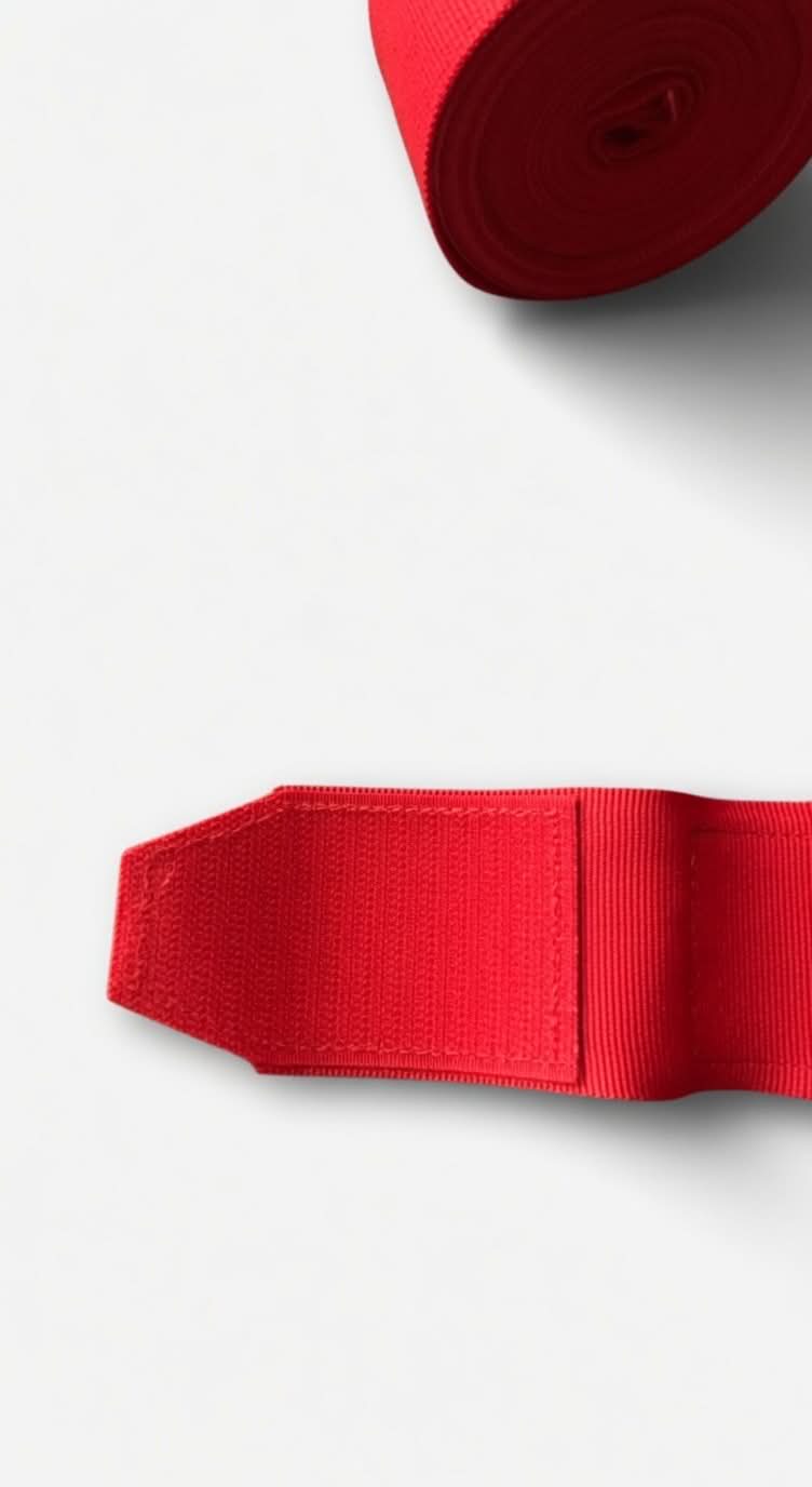 Forged for Combat Premium Boxing Hand Wraps - Red 4.5m