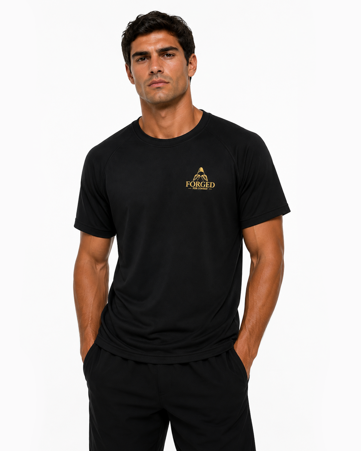 Forged for Combat - Black Training Gym Cool T-Shirt