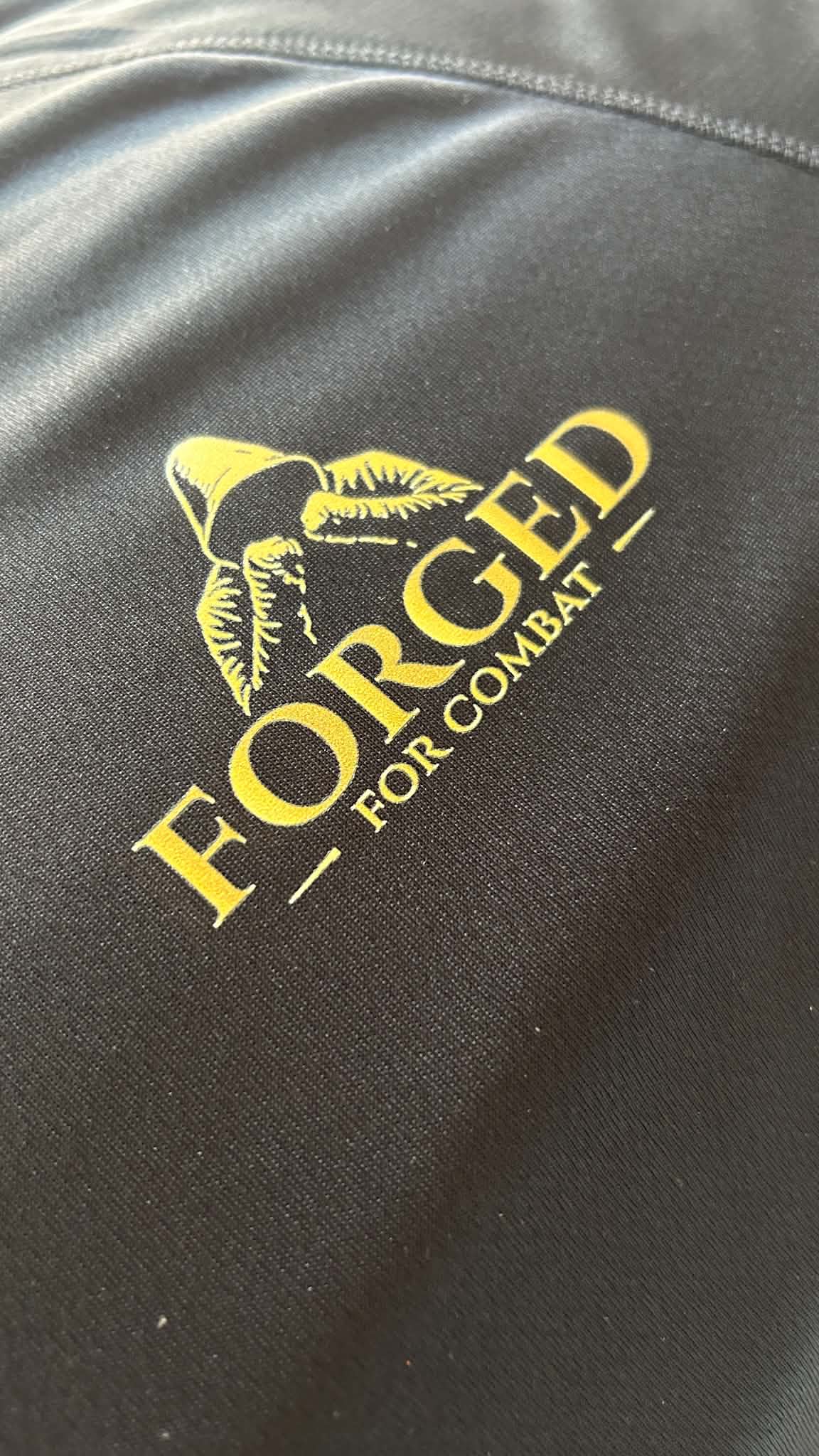 Forged for Combat - Black Training Gym Shirt 