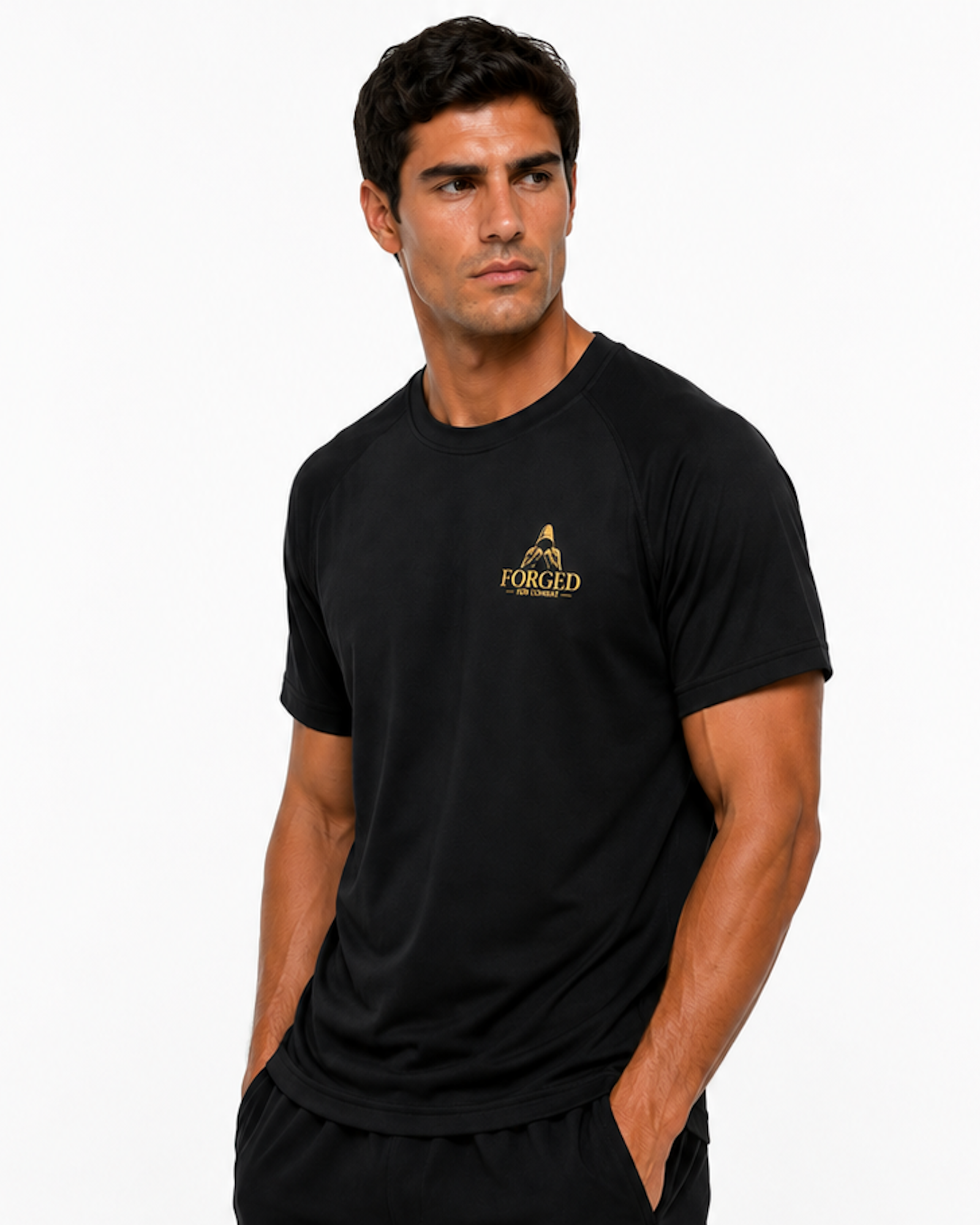 Forged for Combat - Black Training Gym Cool T-Shirt