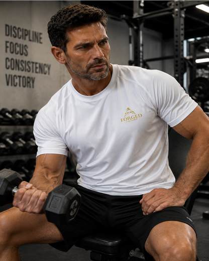 Forged for Combat White Training Gym Cool T-Shirt
