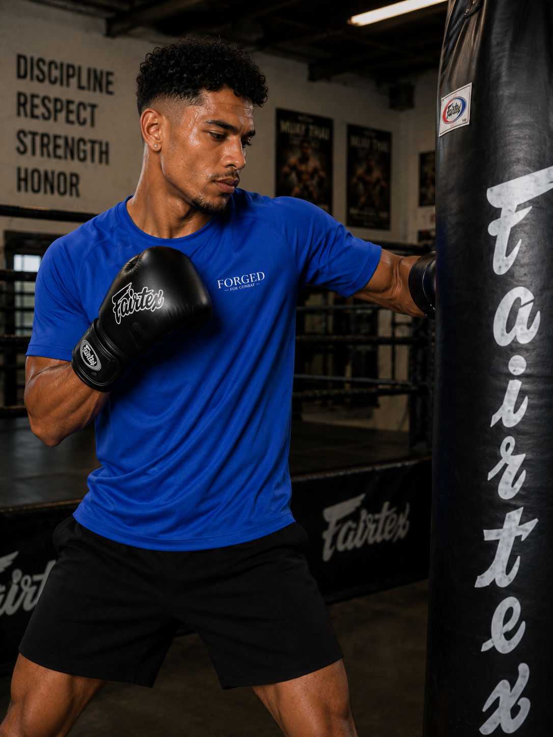 Forged for Combat - Blue Training T-Shirt