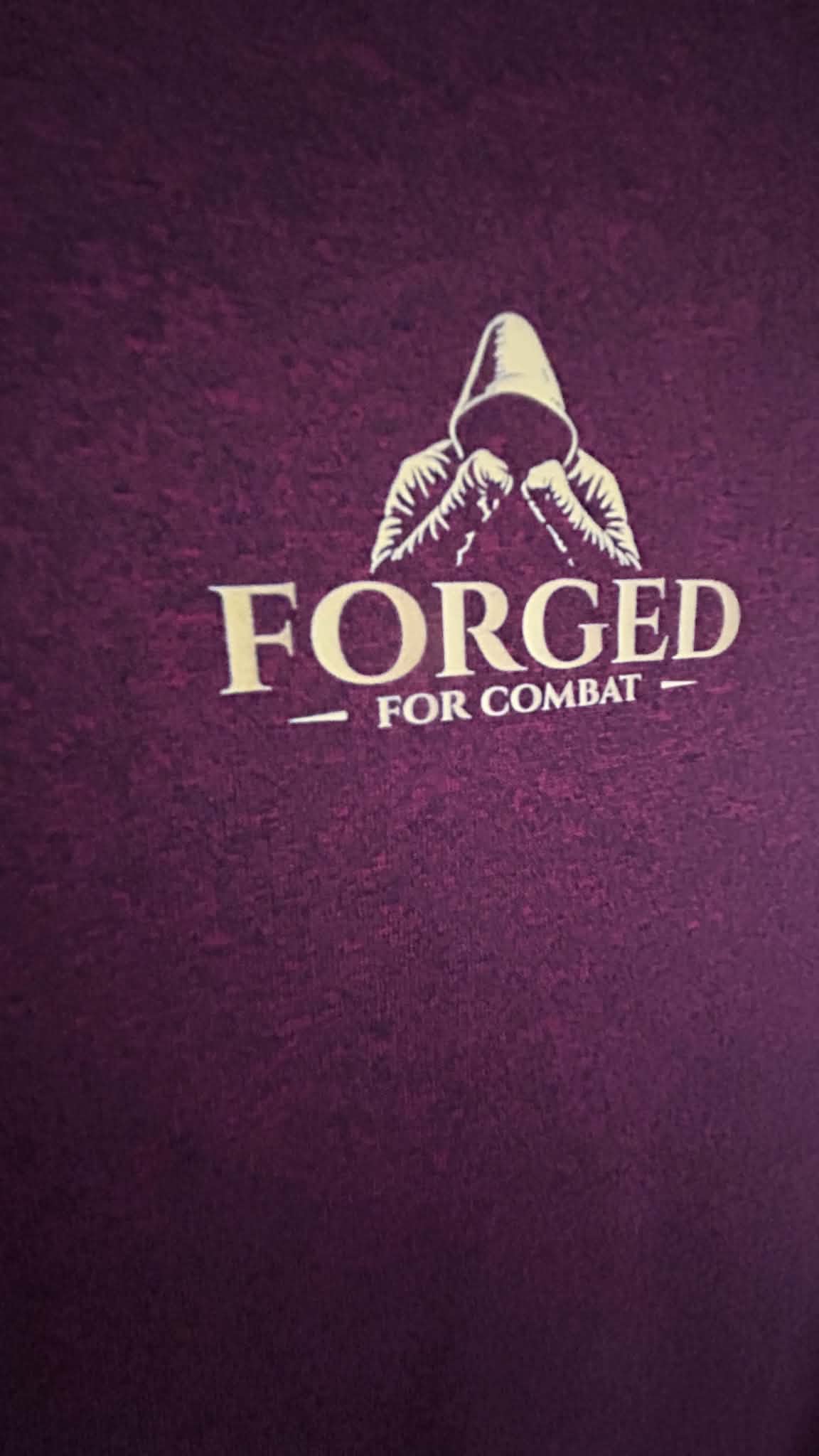 Forged for Combat Burgundy Training Gym Cool T-Shirt