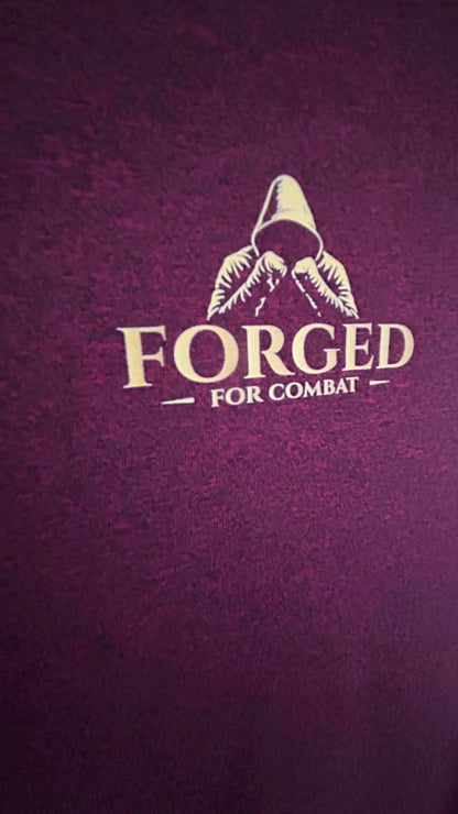 Forged for Combat Burgundy Training Gym Cool T-Shirt