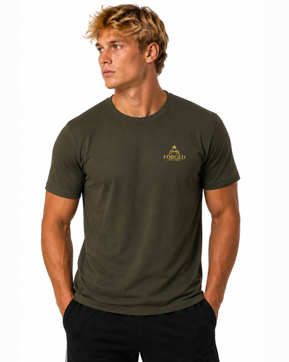 Forged for Combat Olive Training Gym Cool T-Shirt
