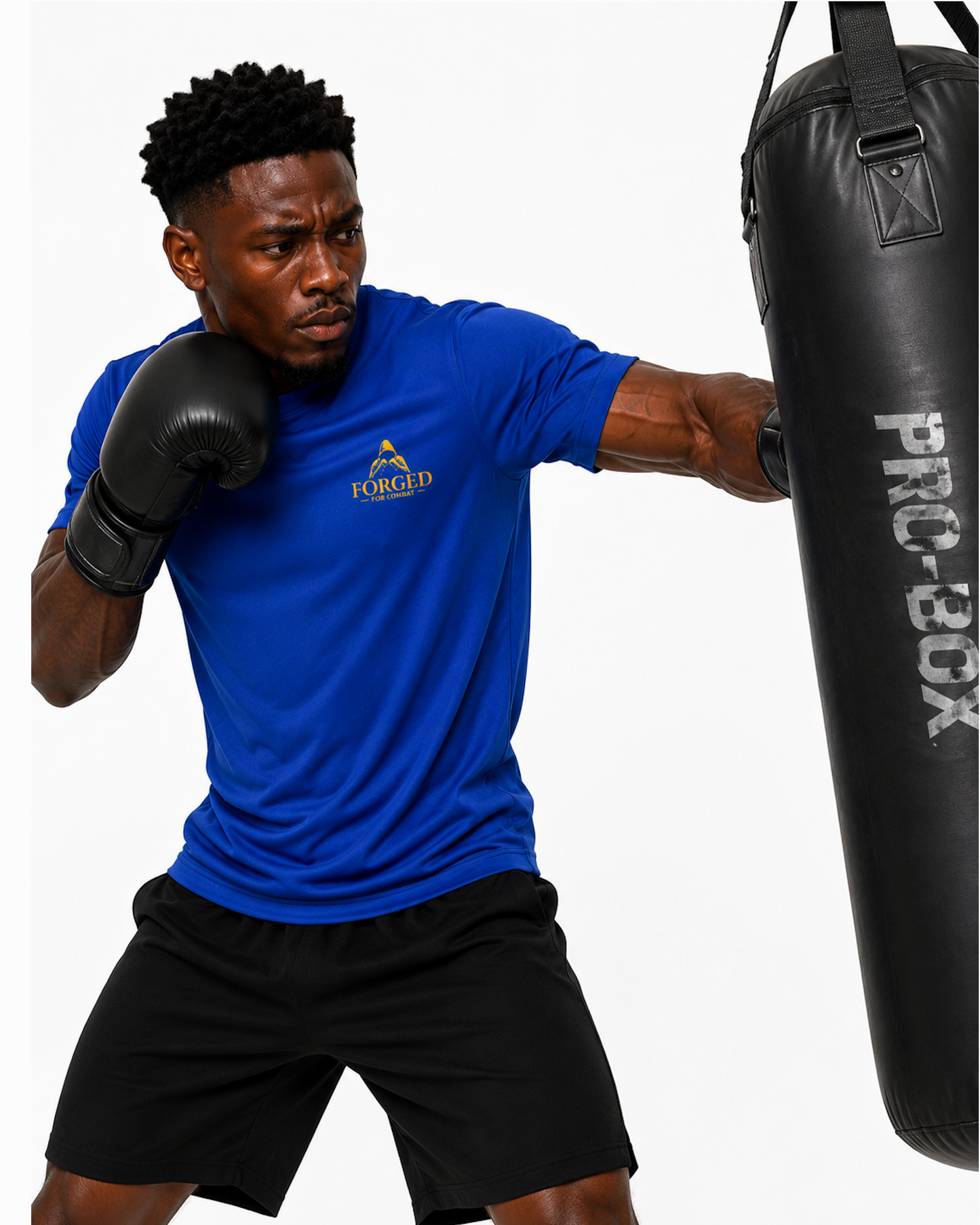 Forged for Combat Blue Training Gym Cool T-Shirt