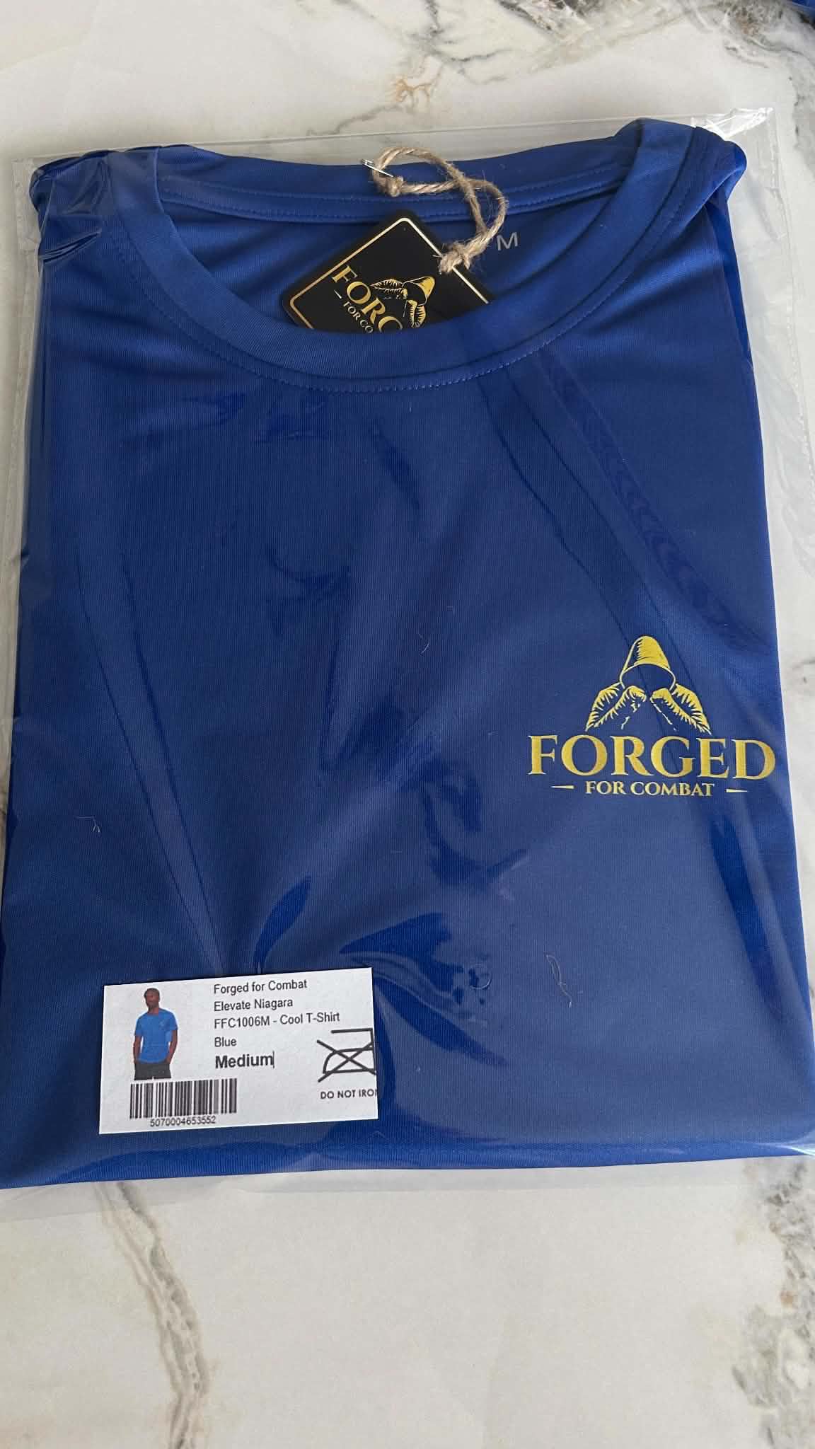 Forged for Combat Blue Training Gym Cool T-Shirt