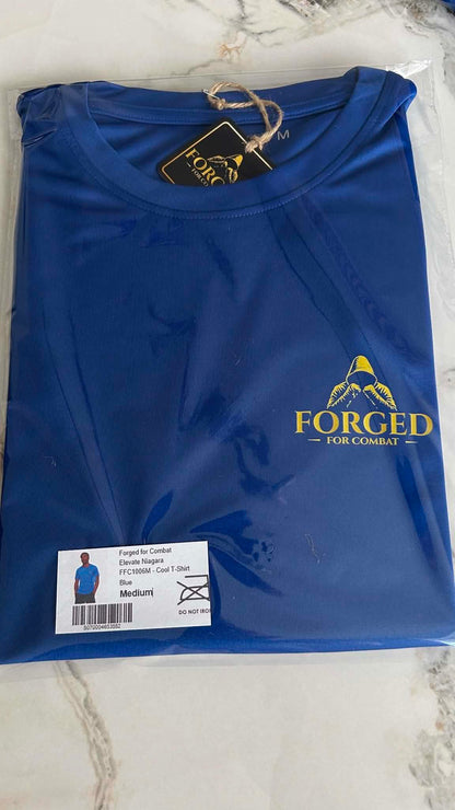 Forged for Combat Blue Training Gym Cool T-Shirt