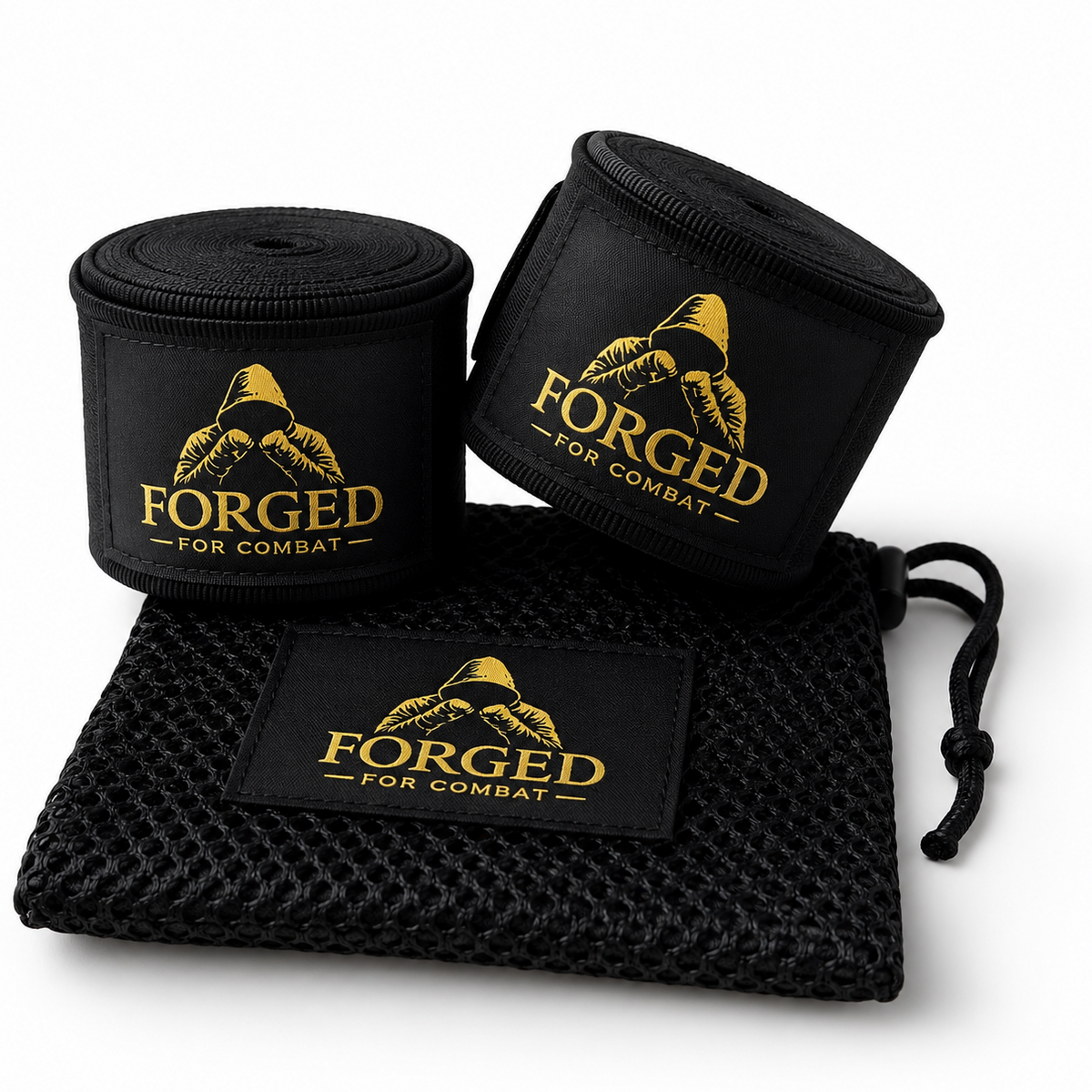 Premium Boxing MMA Hand Wraps - Black  3m (Kids)
