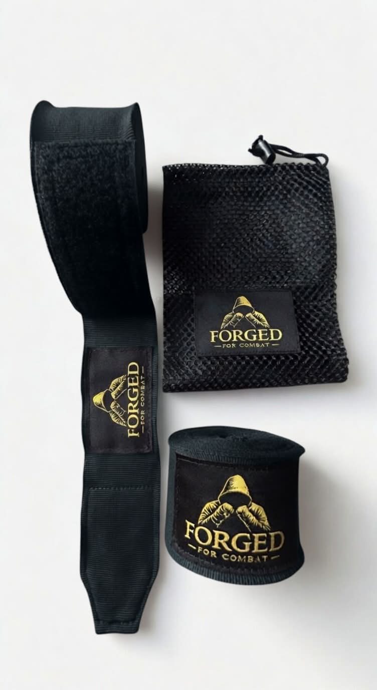 Premium Boxing MMA Hand Wraps - Black 4.5m