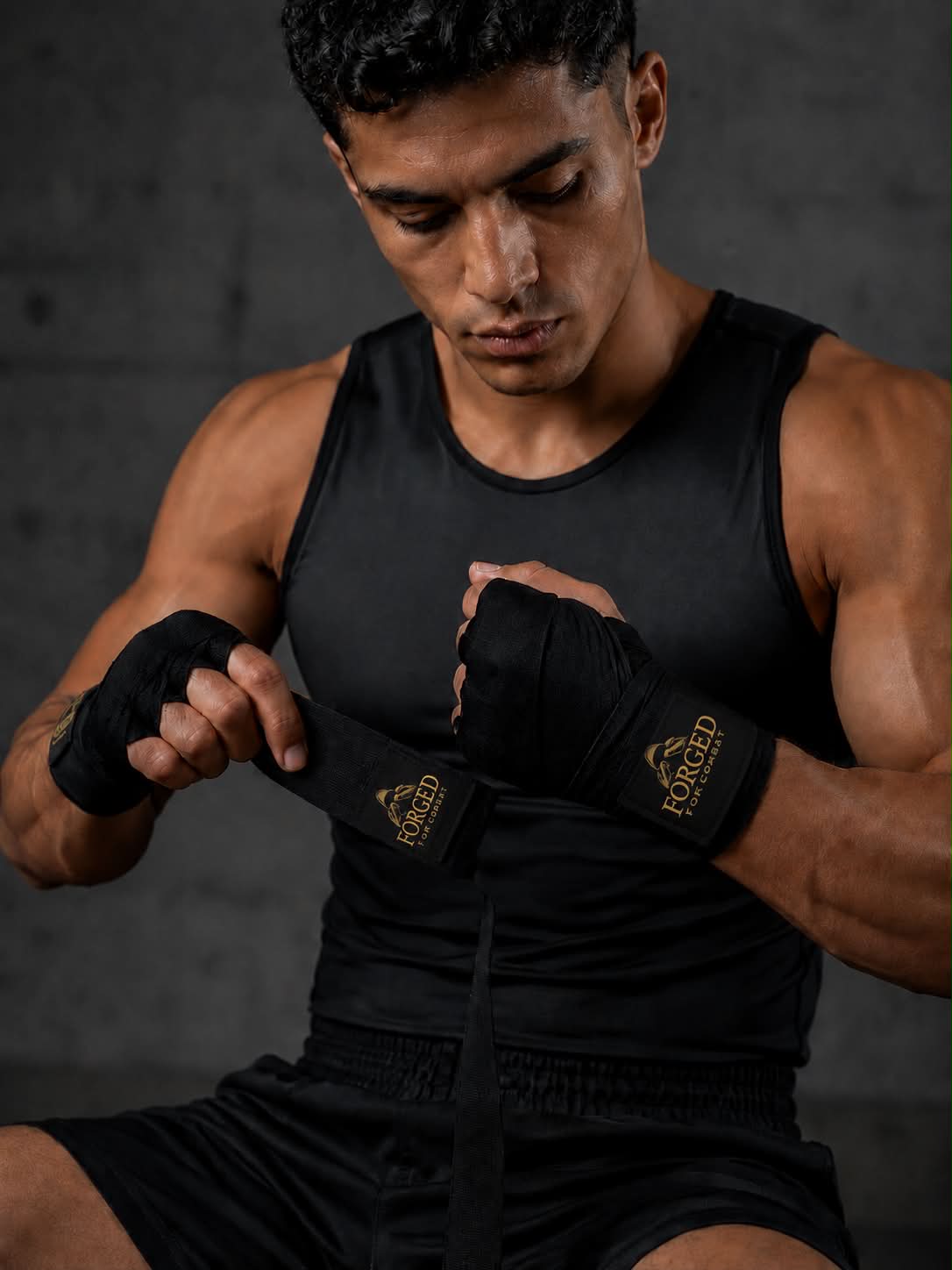 Premium Boxing MMA Hand Wraps - Black 4.5m