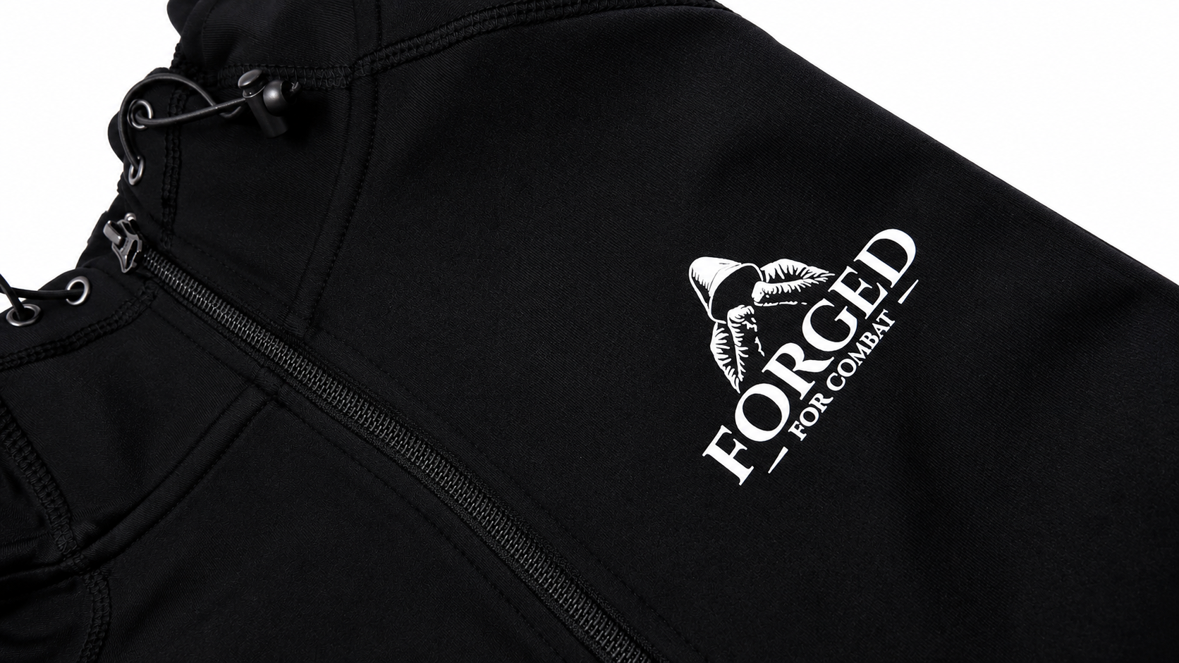 Forged for Combat - Black Training Hoodie
